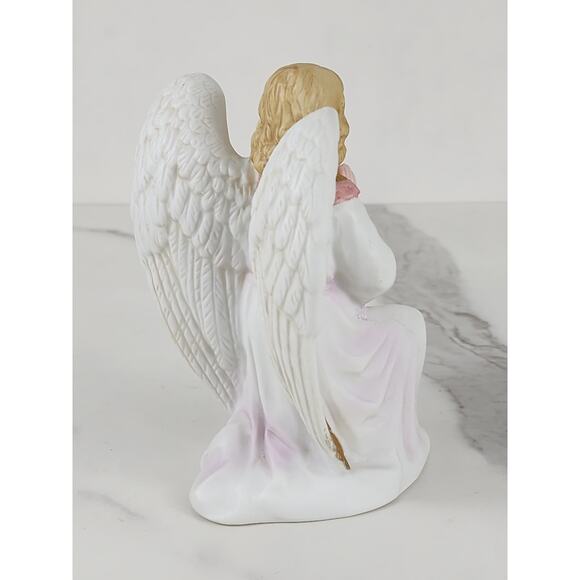 Homco Christmas Praying Angel Kneeling 5 1/2" Nativity Figurine 90s Malaysia Vtg - Picture 8 of 14